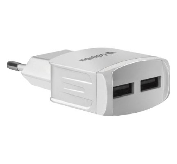 Defender Зарядний пристрій Defender UPA-22 white, 2xUSB, 2.1A (83580)