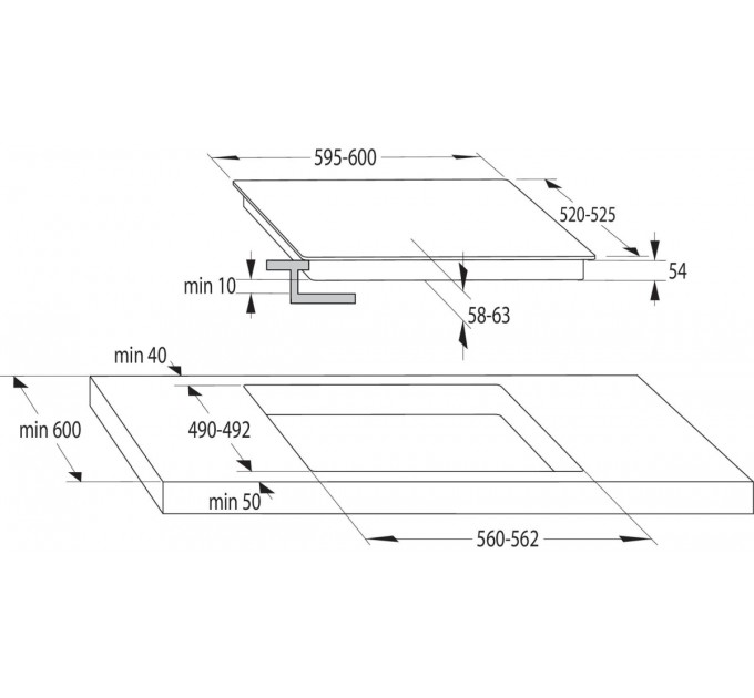Gorenje Вбудований комплект Варильна поверхня Gorenje GI6401B + Духова шафа Gorenje BOS6737E06BG