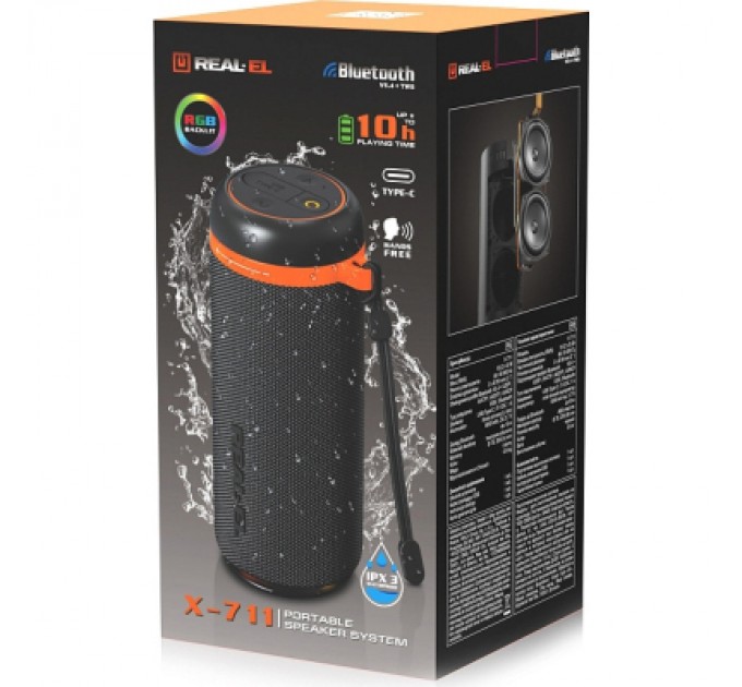 REAL-EL Акустична система REAL-EL X-711 Black (EL121600026)