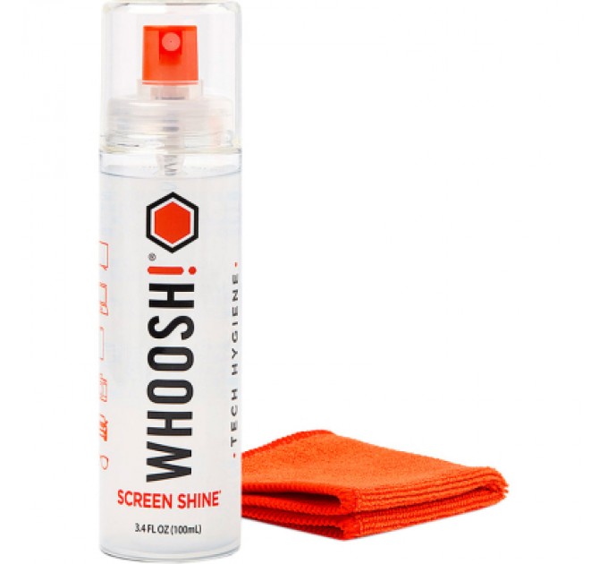 Whoosh! Спрей для очищення Whoosh! Screen Shine GO XL 100ml, microfiber 14x14cm (1FG100ENFR/1FG100XLENFR)
