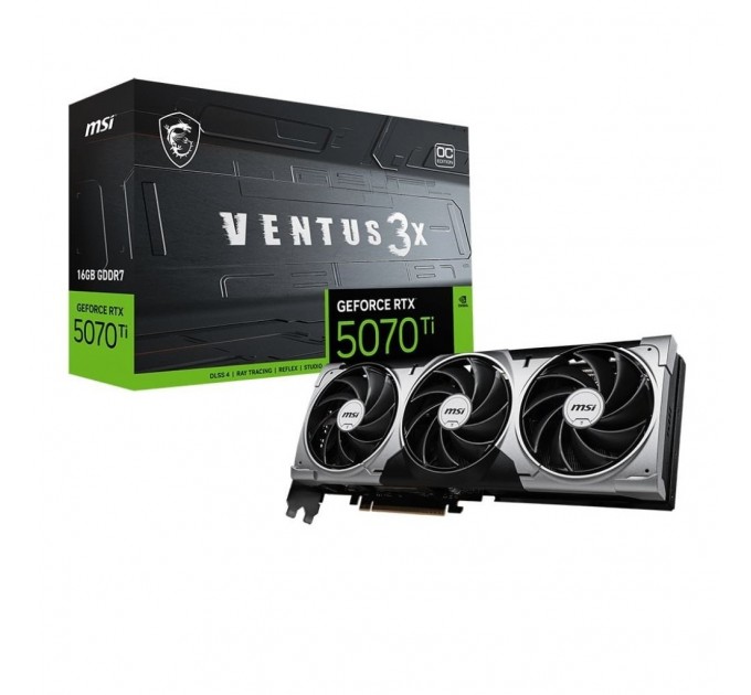 MSI Відеокарта GF RTX 5070 Ti 16GB GDDR7 Ventus 3X OC MSI (GeForce RTX 5070 Ti 16G VENTUS 3X OC)
