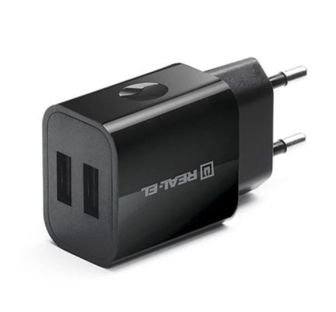 REAL-EL Зарядний пристрій REAL-EL CH-210 black (EL123160014)