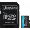 Kingston Карта пам'яті Kingston 128GB microSDXC сlass 10 UHS-I U3 V30 A2 Canvas Go Plus G4 (SDCG4/128GB)
