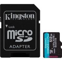 Карта пам'яті Kingston 512GB microSDXC сlass 10 UHS-I U3 V30 A2 Canvas Go Plus G4 (SDCG4/512GB)