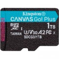 Kingston Карта пам'яті Kingston 1TB microSDXC сlass 10 UHS-I U3 V30 A2 Canvas Go Plus G4 (SDCG4/1TBSP)