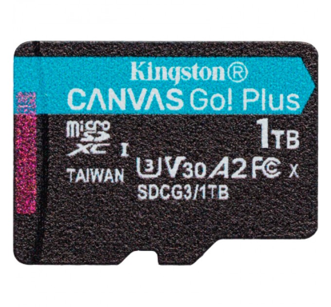 Kingston Карта пам'яті Kingston 1TB microSDXC сlass 10 UHS-I U3 V30 A2 Canvas Go Plus G4 (SDCG4/1TBSP)