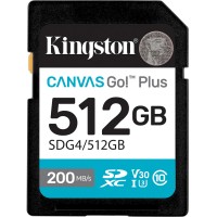 Карта пам'яті Kingston 512GB SDXC сlass 10 UHS-I U3 V30 Canvas Go Plus G4 (SDG4/512GB)