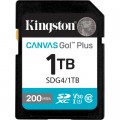 Kingston Карта пам'яті Kingston 1TB SDXC сlass 10 UHS-I U3 V30 Canvas Go Plus G4 (SDG4/1TB)