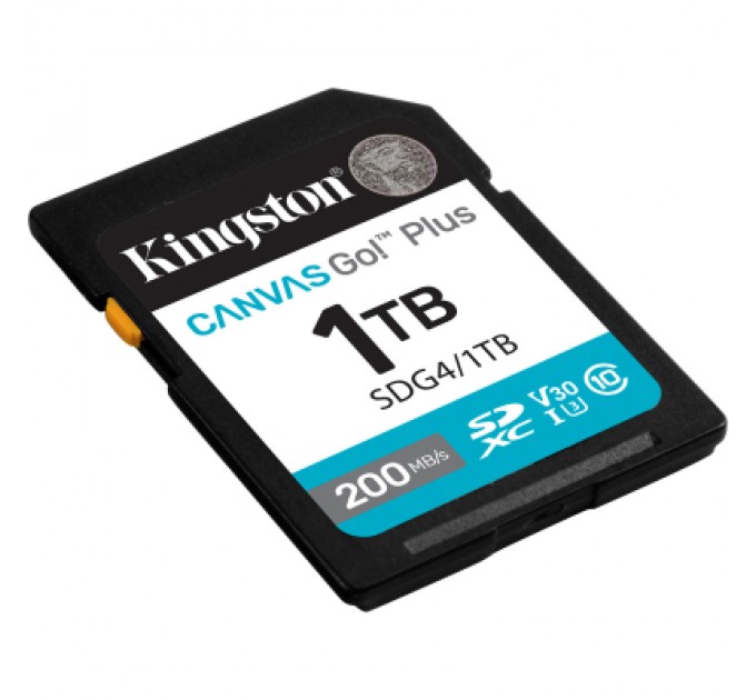 Kingston Карта пам'яті Kingston 1TB SDXC сlass 10 UHS-I U3 V30 Canvas Go Plus G4 (SDG4/1TB)