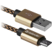 Defender Дата кабель USB 2.0 AM to Micro 5P 1.0m USB08-03T gold Defender (87800)