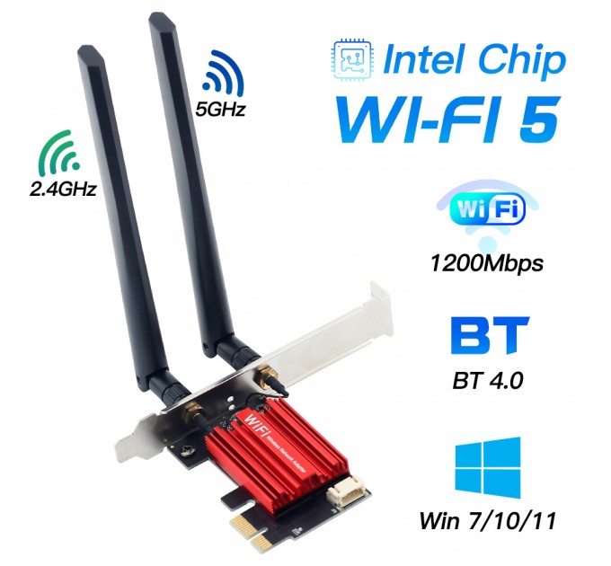 Бездротовий адаптер Fenvi PCE-AC1200S