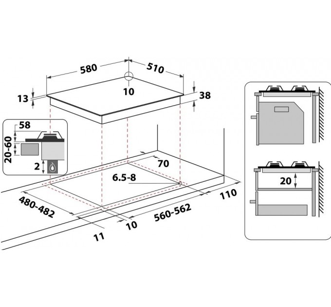 Варильна поверхня Whirlpool TKRL 661 NB