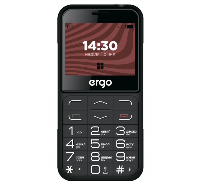 Ergo Мобiльний телефон Ergo R231 Dual Sim Black