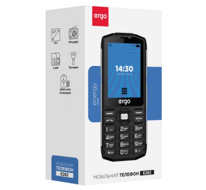 Ergo Мобільний телефон Ergo E282 Black