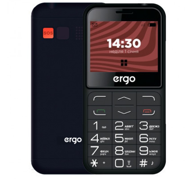 Ergo Мобільний телефон Ergo R231 Black