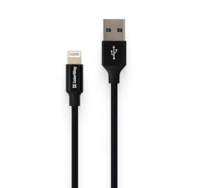 ColorWay Дата кабель USB 2.0 AM to Lightning 2.0m black ColorWay (CW-CBUL007-BK)