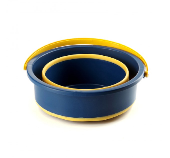 СИЛА Відро складне СИЛА силіконове 4,6 л orange-black (961001)