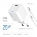 Мережевий зарядний пристрій ColorWay GaN Mini 25W PD Port PPS USB-C White (CW-CHS052PDC-WT) + кабель USB Type-C