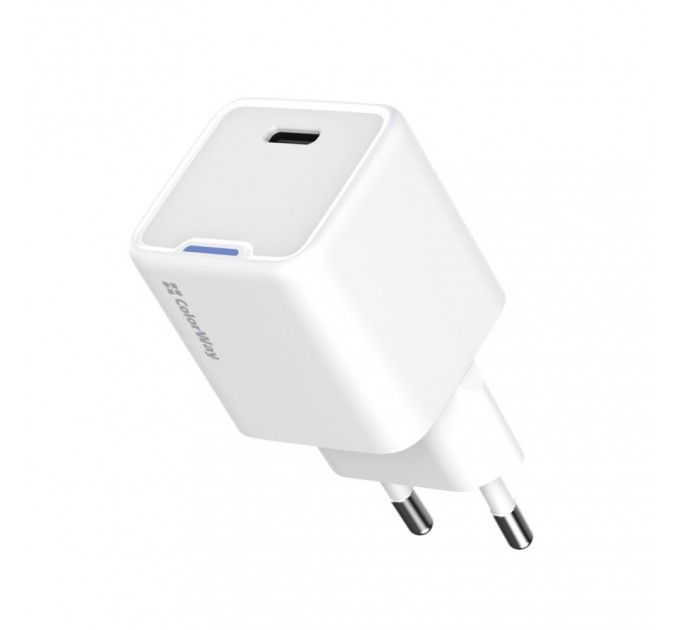 ColorWay Мережевий зарядний пристрій ColorWay GaN Mini 25W PD Port PPS USB-C White (CW-CHS052PD-WT)