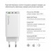 ColorWay Мережевий зарядний пристрій ColorWay GaN Mini 65W PD Port PPS USB (USB-2C1A) White (CW-CHS058PDCL-WT) + кабель Type-C&Lightning