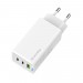 ColorWay Мережевий зарядний пристрій ColorWay GaN Mini 65W PD Port PPS USB (USB-2C1A) White (CW-CHS058PD-WT)