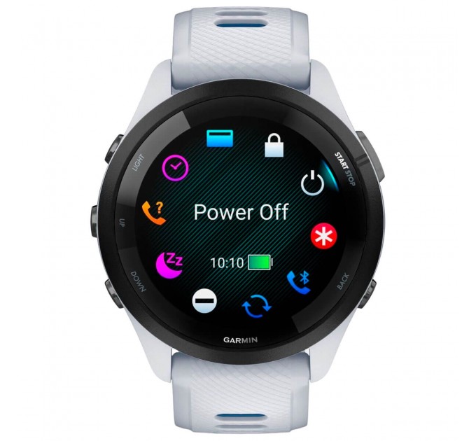 Garmin Смарт-годинник Garmin Forerunner 265 Black Bezel with Whitestone Case and Whitestone/Tidal Blue Silicone Band (010-02810-51)