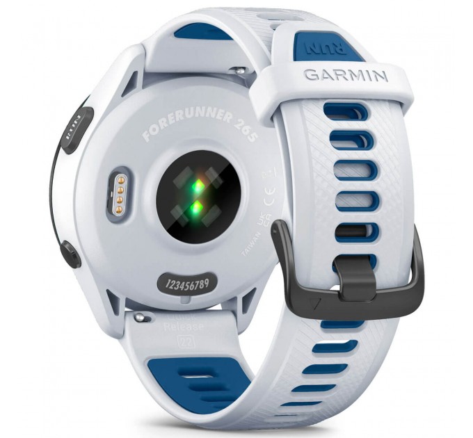 Garmin Смарт-годинник Garmin Forerunner 265 Black Bezel with Whitestone Case and Whitestone/Tidal Blue Silicone Band (010-02810-51)