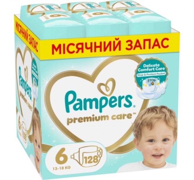 Pampers Підгузки Pampers Premium Care Розмір 6 (13-18 кг) 128 шт (8700216423700)