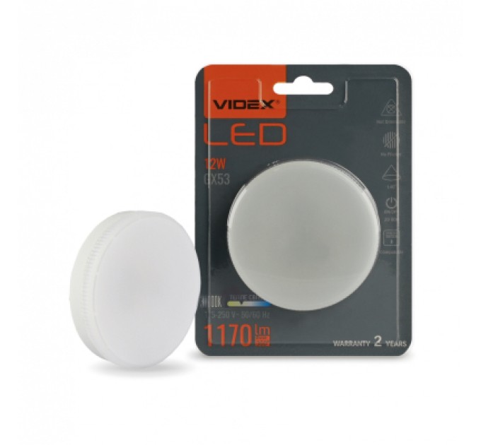 Videx Лампочка Videx LED GX53 12W 3000K 220V (VL-GX53-12533)