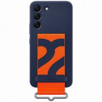 Чохол-накладка Samsung Silicone Cover with Strap для Samsung Galaxy S22 SM-S901 Navy (EF-GS901TNEGRU)