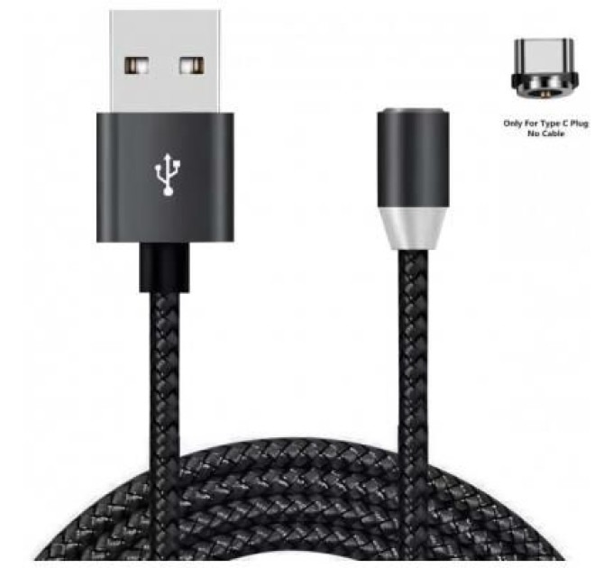 XoKo Дата кабель USB 2.0 AM to Type-C 1.2m Magneto black XoKo (SC-355a MGNT-BK)