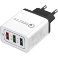 XoKo Зарядний пристрій XoKo QC-300 3 USB Qualcom 3.0 4.8A Black (QC-300-BK)