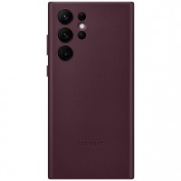 Чохол-накладка Samsung Leather Cover для Samsung Galaxy S22 Ultra SM-S908 Burgundy (EF-VS908LEEGRU)