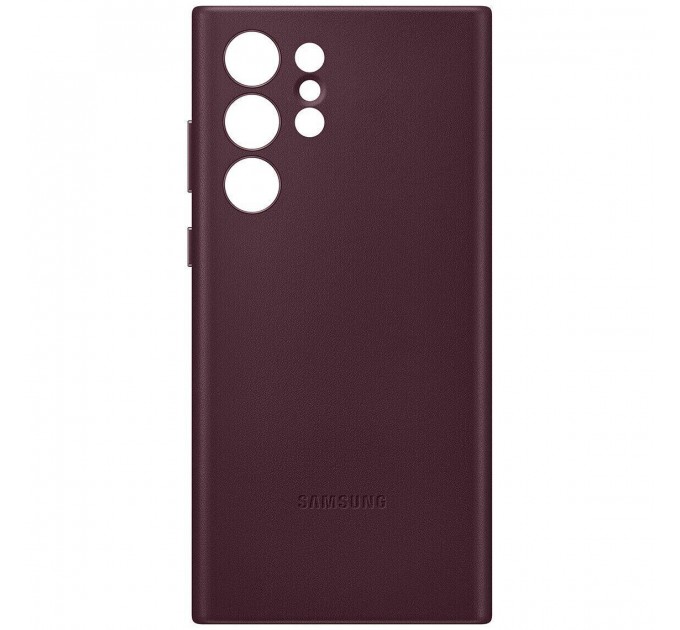 Samsung Чохол-накладка Samsung Leather Cover для Samsung Galaxy S22 Ultra SM-S908 Burgundy (EF-VS908LEEGRU)