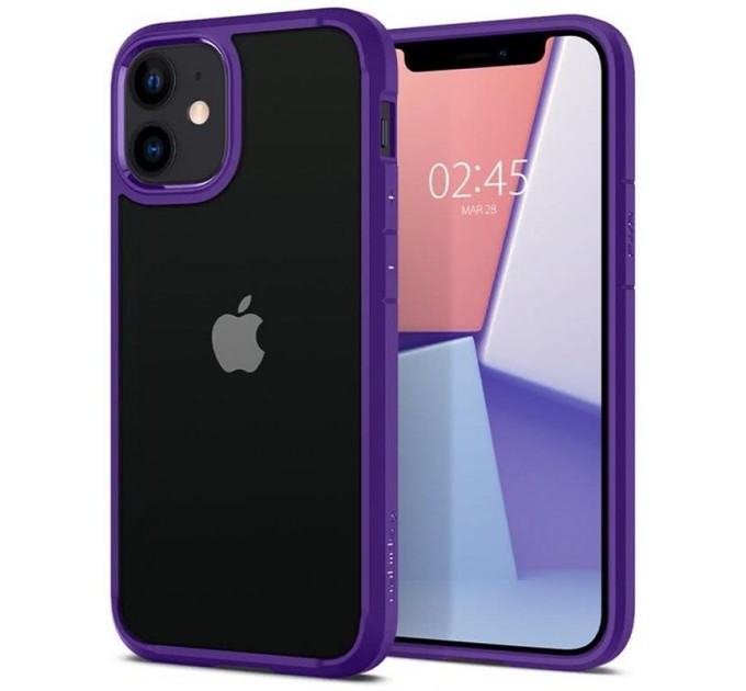 Чохол-накладка Spigen Crystal Hybrid для Apple iPhone 12 Mini Hydrangea Purple (ACS01544)
