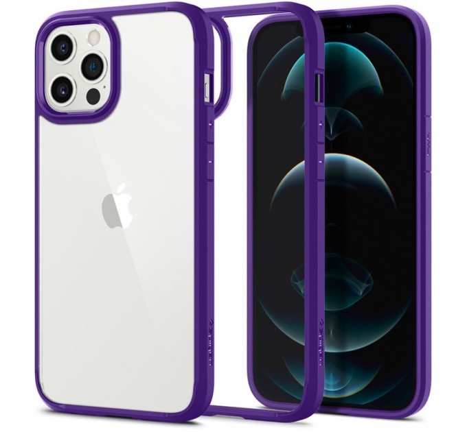 Spigen Чохол-накладка Spigen Crystal Hybrid для Apple iPhone 12 Pro Max Hydrangea Purple (ACS01478)