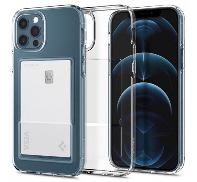 Spigen Чохол-накладка Spigen Crystal Slot для Apple iPhone 12/12 Pro Crystal Clear (ACS02576)