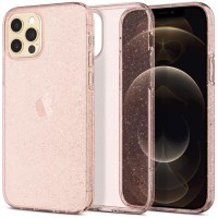 Чохол-накладка Spigen Liquid Crystal Glitter для Apple iPhone 12/12 Pro Rose Quartz (ACS01699)