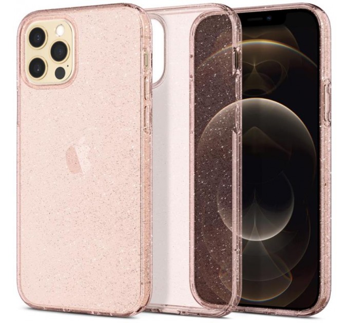 Spigen Чохол-накладка Spigen Liquid Crystal Glitter для Apple iPhone 12/12 Pro Rose Quartz (ACS01699)