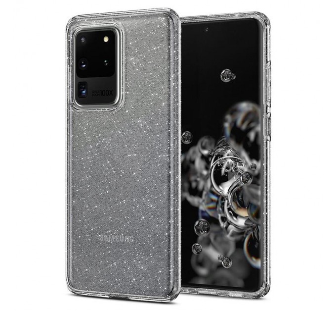 Spigen Чохол-накладка Spigen Liquid Crystal Glitter для Samsung Galaxy S20 Ultra SM-G988 Crystal Quartz (ACS00710)