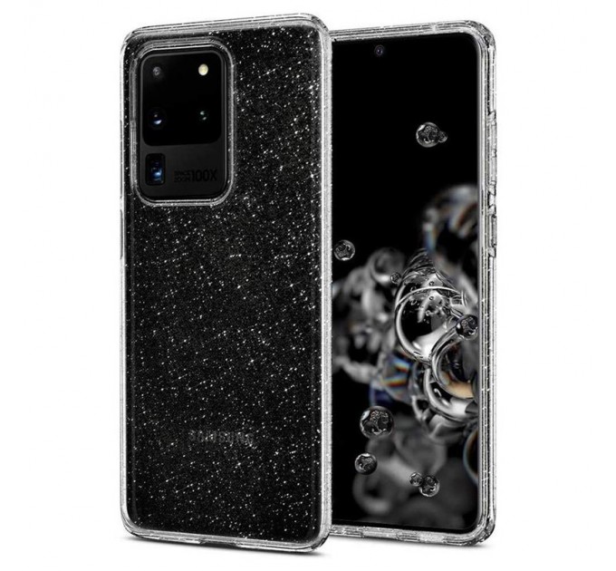 Spigen Чохол-накладка Spigen Liquid Crystal Glitter для Samsung Galaxy S20 Ultra SM-G988 Crystal Quartz (ACS00710)