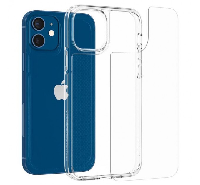 Spigen Чохол-накладка Spigen Quartz Hybrid для Apple iPhone 12 Mini Crystal Clear (ACS01748)