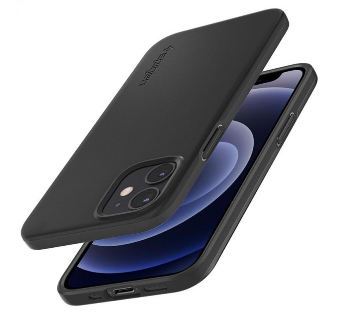 Чохол-накладка Spigen Thin Fit для Apple iPhone 12 Mini Black (ACS01739)