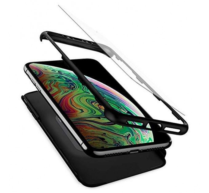 Spigen Чохол-накладка Spigen Thin Fit 360 для Apple iPhone XS Max Black (065CS24846) + скло