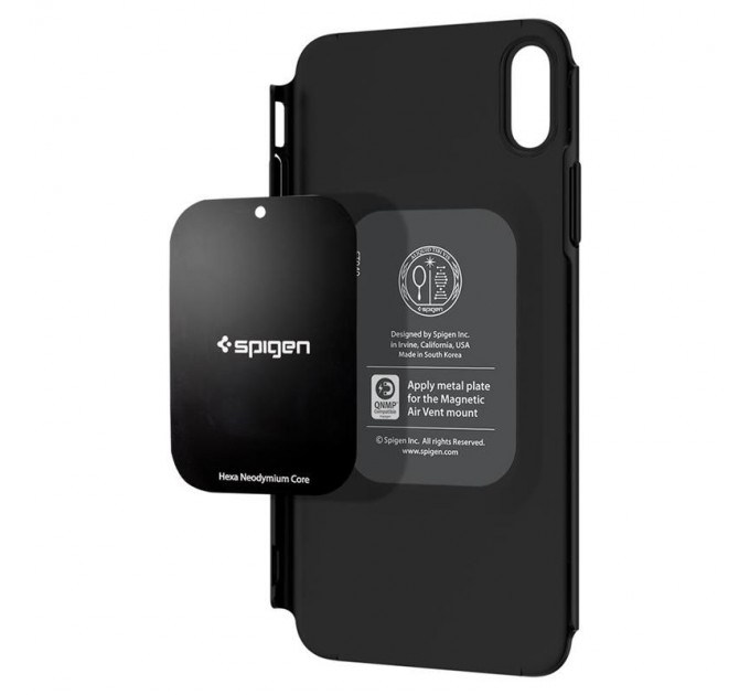 Spigen Чохол-накладка Spigen Thin Fit 360 для Apple iPhone XS Max Black (065CS24846) + скло