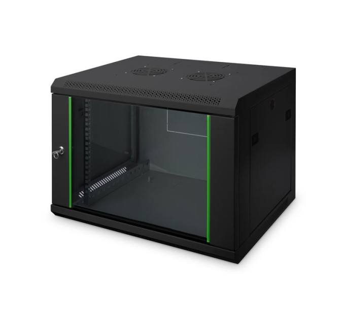 Digitus Шафа настінна Digitus Wall Mounting Dynamic Basic 19" 12U глибина 600, RAL 9005 (DN-1912-U-EC-SW)