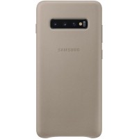 Чохол-накладка Samsung Leather Cover для Samsung Galaxy S10+ SM-G975 Gray (EF-VG975LJEGRU)