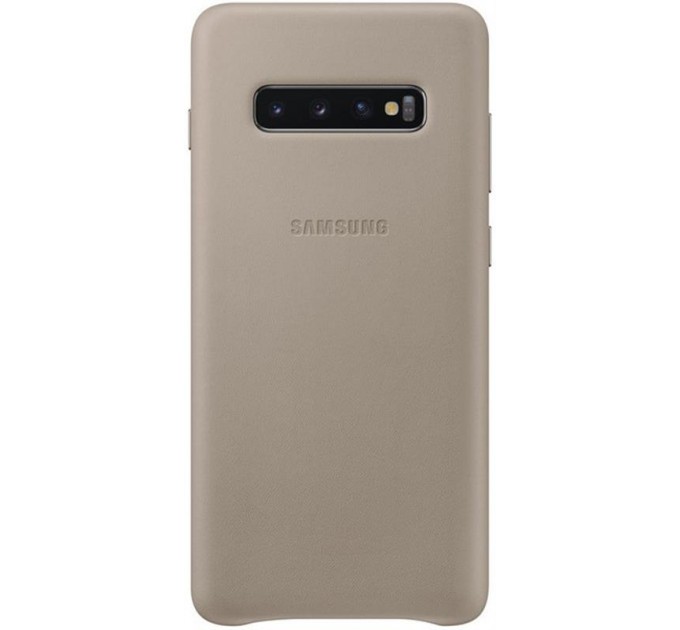 Чохол-накладка Samsung Leather Cover для Samsung Galaxy S10+ SM-G975 Gray (EF-VG975LJEGRU)