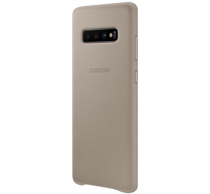 Чохол-накладка Samsung Leather Cover для Samsung Galaxy S10+ SM-G975 Gray (EF-VG975LJEGRU)