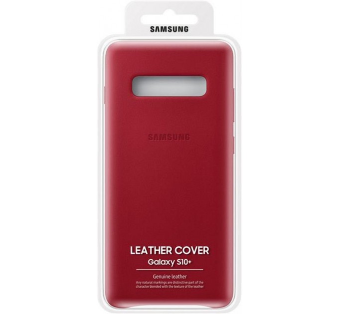Samsung Чохол-накладка Samsung Leather Cover для Samsung Galaxy S10+ SM-G975 Red (EF-VG975LREGRU)